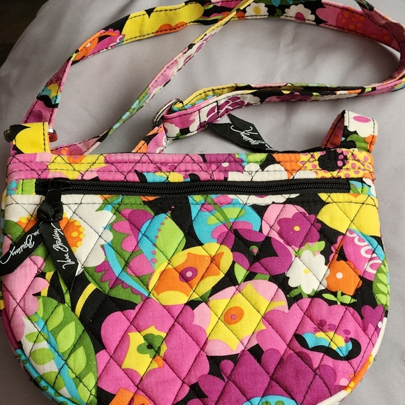Vera Bradley Lizzy Crossbody Multicolor Floral Pattern Bag - Picture 2 of 5
